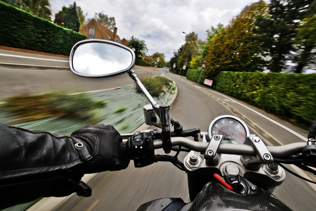 motorrijder eerste persoon